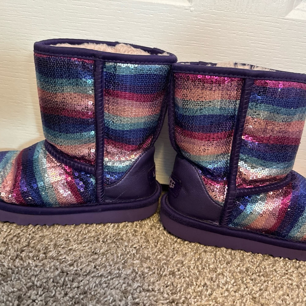 UGG Purple and Pink Sequin Boots